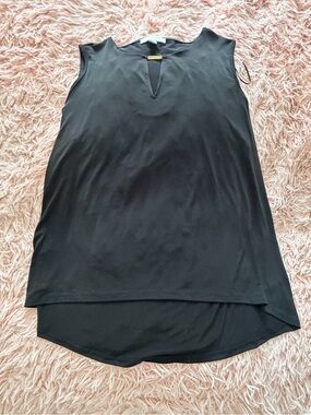 Michael Kors Black Sleeveless Keyhole Tunic 3xl